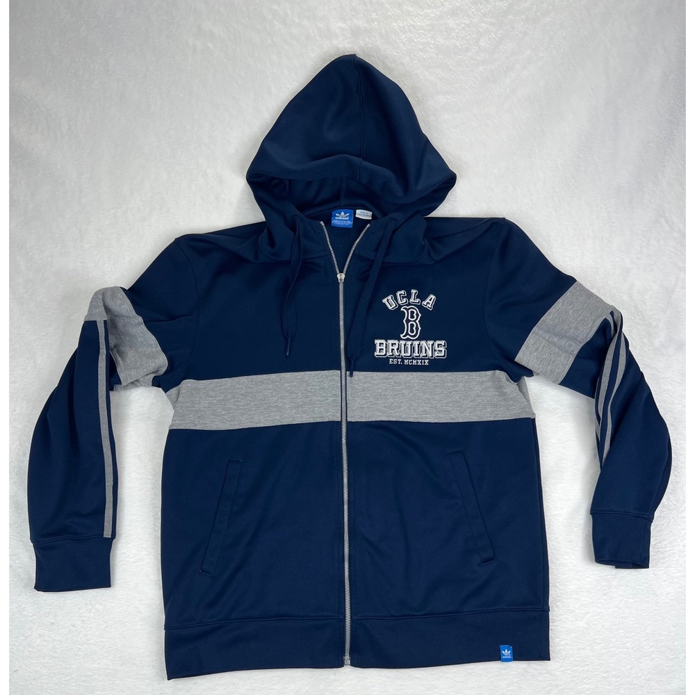 Adidas‎ UCLA Bruins Full Zip Hoodie Jacket Mens L Navy Blue Collegiate